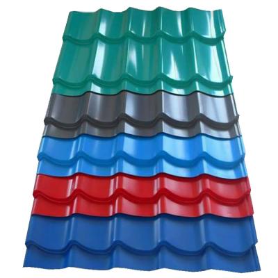 China DX51D DX52D Q195 Corrugated Steel Roof Panel Colour Coated Roofing Sheets for sale