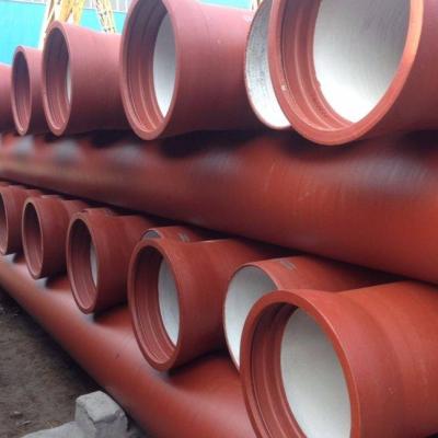 China 6m Ductile Iron Class K9 Pipes DN80mm To DN2000mm Cement Mortar Lining for sale