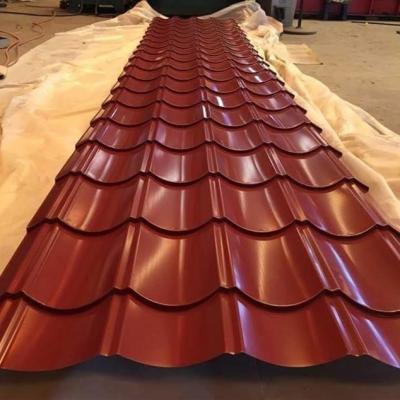 China SGCH Color Coated Corrugated Sheets PE Coated galvanised steel roofing sheets for sale