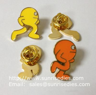 China Color filled image icon lapel pins, color filled Cartoon icon emblem pin badge, for sale