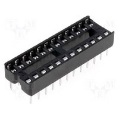 China Test socket Solder Type 24 Pin DIP IC Socket Narrow / Wide body for sale