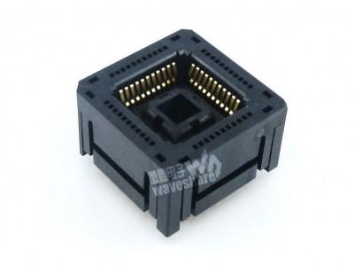 China Test socket Spring PLCC44 IC socket 1.27mm PLCC44 ic adapter for sale