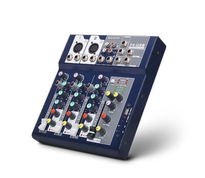 China Disco\bar\club\home factory 4 mini channel console dsp professional usb mp3 dsp audio mixing video mixers for sale