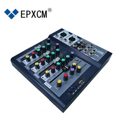 China 2020 Newest Mini 4 USB Audio Mixer Console Disco\Bar\Club\Home Channel for sale