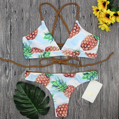 China Wholesale and Retail 2017 Women Sexy Pineapple Brazilian Bathing Suit for sale