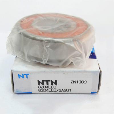 China 6204LLU  NTN Ball Bearings , P6 Chrome Steel Deep Groove Ball Bearing  For Motor for sale