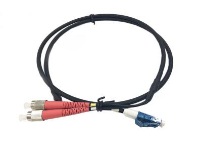 China cable de fribra óptica del duplex del solo modo de 4.8m m, cordón de remiendo del LC UPC en venta