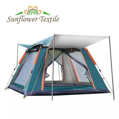 Chine de 215x215cm de tissu enduit argenté de la protection solaire 210D de camping de tente de bruit tentes extérieures automatiques imperméables à vendre