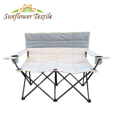 China 110x57x87 cm 600D Polyester Fabric Double Camping Chair Outdoor Double Chair for sale