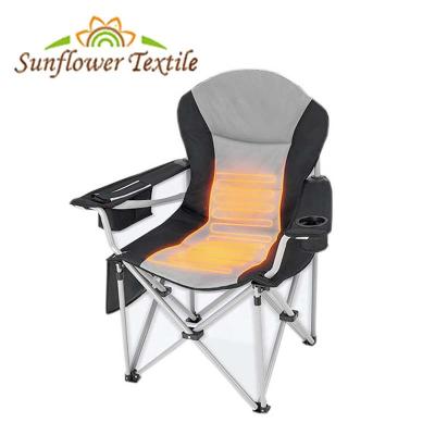 China 97 x 47 x 47cm Oxford Cloth Grey Heated Folding Chair Camping Fishing Chair for sale