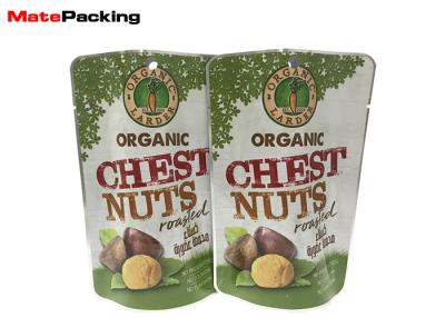 China High Barrier Food Sealable Foil Pouches , Chestnut Foil Stand Up Pouches Resealable for sale