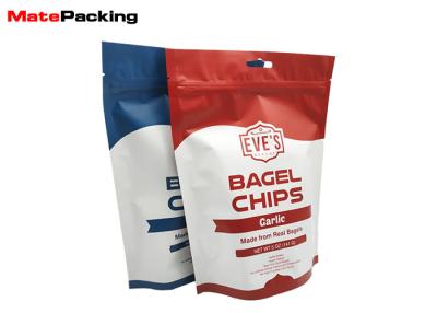 China Standing Up Foil Zip Seal Pouches , Chips Snacks Food Grade Stand Up Pouches Matte Printing for sale