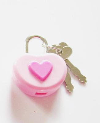 China Small Plastic Heart Shaped Notebook Locks for sale