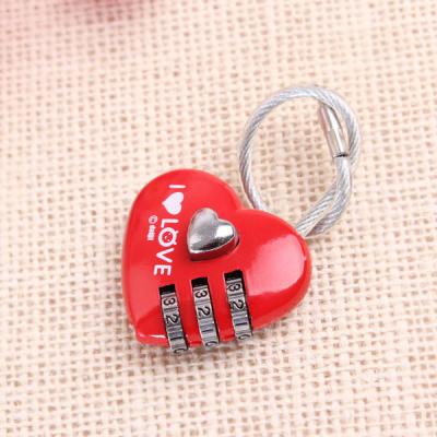 China heart shape Wire combination lock for Lovers for sale