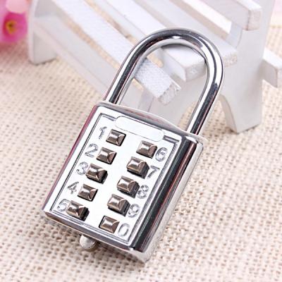 China 10 key pad PadLock/10 Push Button Combination Password Lock for sale
