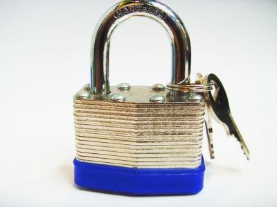 China Steel laminated padlock brass cylinder for sale