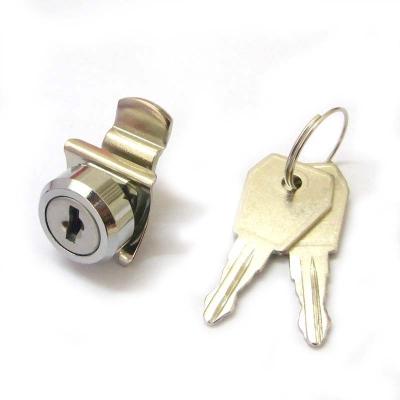 China Flat Key Cam lock With Clip for POS Cash Drawer Lock with Key Aliked Key for sale