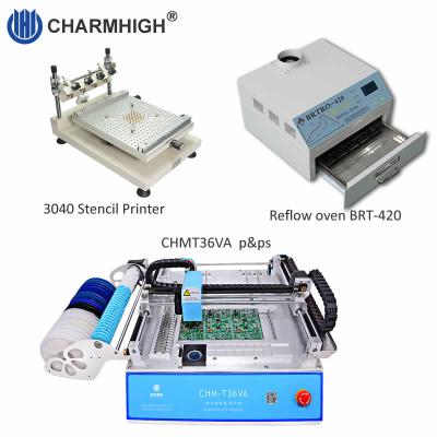 China PCB Assembly line: Stencil printer 3040 , CHMT36VA smt machine , BRT-420 Reflow Oven for sale