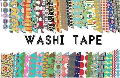 China Colorful Custom Printed Masking Adhesive Tape , Waterproof Custom Make Washi Tape,masking printed washi paper tape PACKA for sale