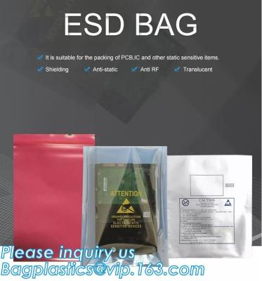 China Packing Electronic PCB Static sheilding ziplock Vacuum Plastic Pouch Esd Moisture Barrier Aluminum Bag for sale