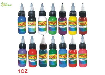 China Plastic Bottle Biological Pigment Organic Tattoo Ink Light Purple / Silver / Teal 1Oz for sale