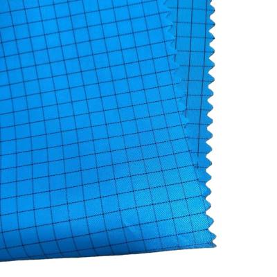 China Plain Dyed Taffeta Fabric COC Certified 5mm Grid Anti Static ESD Fabric for Cleanroom for sale