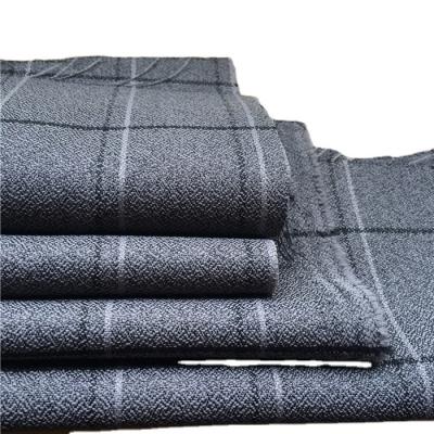 Chine 300D Polyester Cationic Grande ligne noire Vérifiez le tissu pour les vestes d'extérieur style à carreaux à vendre