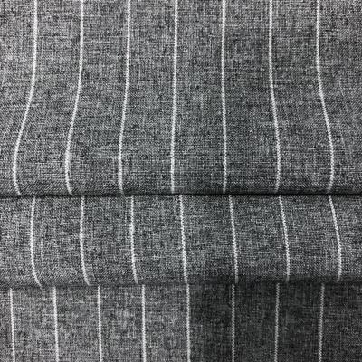 China 160gsm Customized Color Two-tone Vertical Stripe Cationic Polyester Fabric for sale