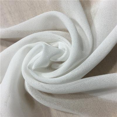 China 100% Recycled Polyester Chiffon Bead Fabric In Crepe Pattern Width 58/60inch for sale