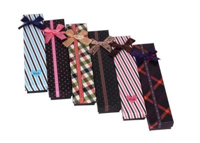 China Jewelry Necklace Box Matt lamination Foam Insert Rectangular Necklace Box for sale