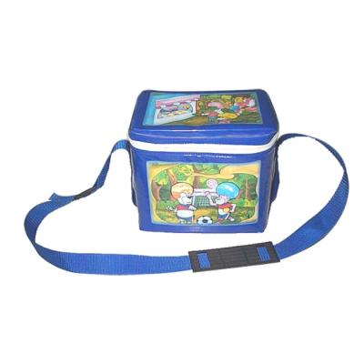 China Little Square Clear PVC Satchel Bags With Cartoon Design For Kids for sale