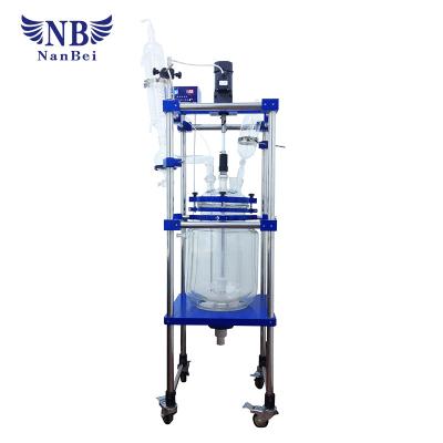 China Laboratory Jacketed Double Glass Type Glass Reactor for sale
