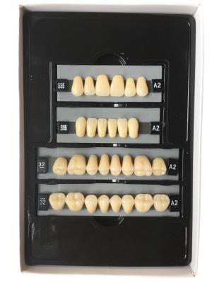 Κίνα Σαφή οδοντικά ακρυλικά ρητίνης εξαρτήσεων δόντια ρητίνης ζουλιγμάτων 2 στρωμάτων δοντιών συνθετικά προς πώληση
