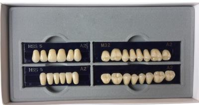China Dientes falsos de la resina de acrílico de la odontología del polímero de acrílico dental dental de los dientes A2 A3.5 en venta