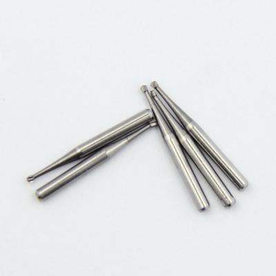 China Small Dental Carbide Bur Short Tapered Diamond Bur Ball Plain Cut Head for sale