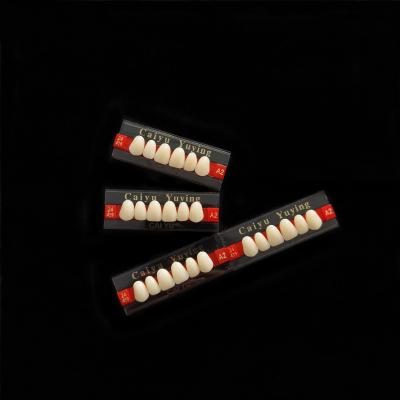 중국 CE ISO13485 2 Layers Acrylic Resin Teeth Dental Composite False Teeth Dentadura Anteriors Upper, (6x1)x16, 503# 판매용