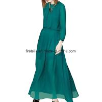 china Oeko Tex 100 Certificate Low Mcq Customs Pattern 100%Silk Satin Ladies Dress for
