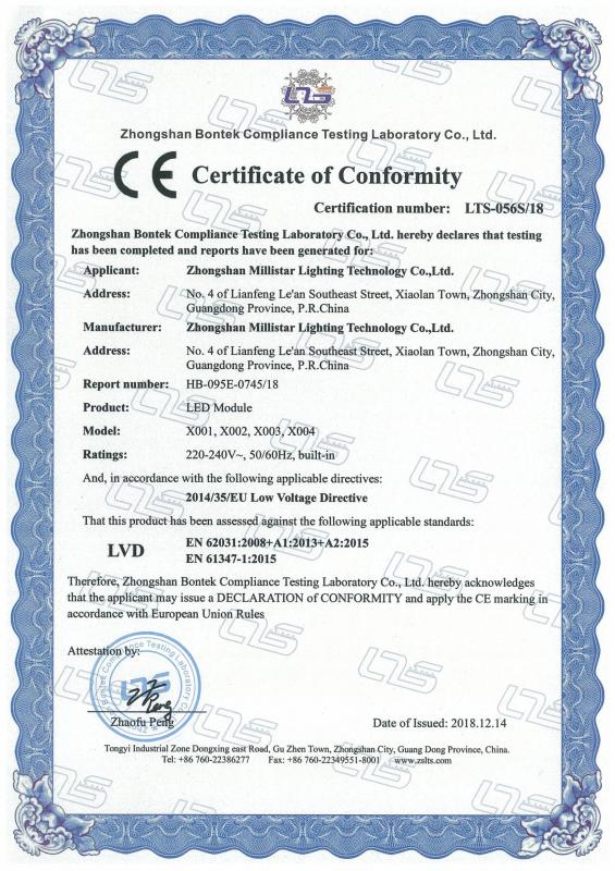 led module CE-LVD - Milleds Lighting Technology Co.,Ltd.