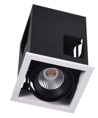 China 1x20W single recessed led grille downlight triac /DALI / 0-10V/ DMX512 /Non-dimmable high power square mini spotlight for sale