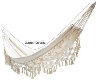 China Deluxe Cozy Macrame Hammock 2 Person Hammock Devil Cozy Foldable Chair for sale