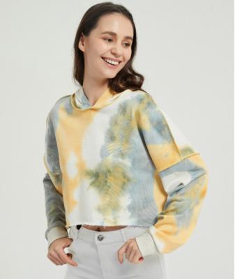 China 100 Polyester Women'S Gradient Oversized Tie Dye Sweatshirt Pullover Sweater Hoodies Tops for sale