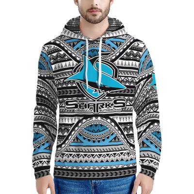 China Hibiscus Print Men'S Sports Team Hoodies Pullover Streetwear Customizable Pattern for sale