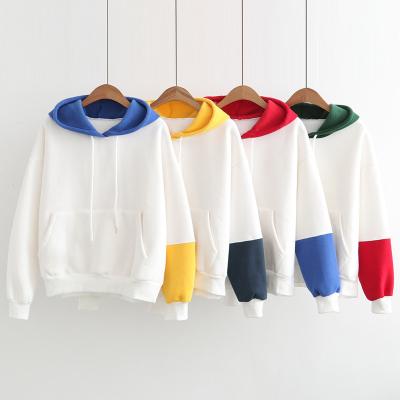 China Adults Multi Color Block Unisex Plain Hoodies Fleece Fabric for sale