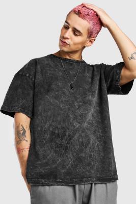 China Acid Wash Man Pre Blank T Shirts Bio Heavy Cotton  220Gsm Vintage for sale