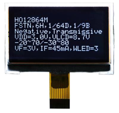 China 2.4 Inch Graphic LCD Display 128X64 Dots FSTN Cog LCD Display Module for sale