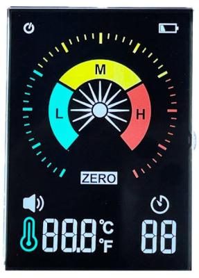 中国 OEM ODM の黒の背景 VA LCD 表示の湿度計の温度計の表示 販売のため