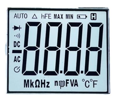 China Customized HTN LCD Meter Display RoHS SGS Segment LCD Display for sale