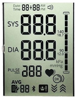 China Transflective Positive LCD Display Segment TN LCD Display For Blood Pressure Device for sale