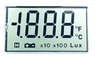 China TN LCD reflexivo positivo del segmento de reloj de las 6 en punto para la exhibición electrónica del instrumento en venta