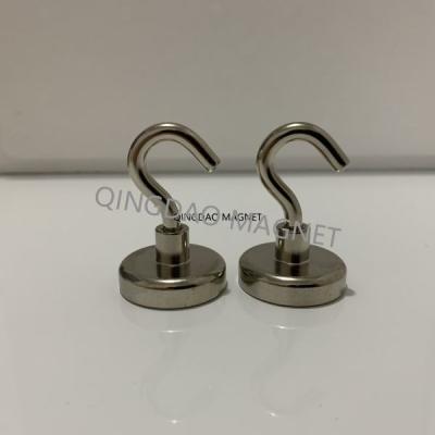 China Sintered NdFeB Hook Magnet, N35,32KGS, Permenent Hook Magnets, Magnetic Assembly for sale